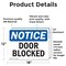 Signmission Door Blocked, 18 in W x Rectangle, Vinyl Decal OS-2PACK-NS-D-1218-L-15499 - alternate 2